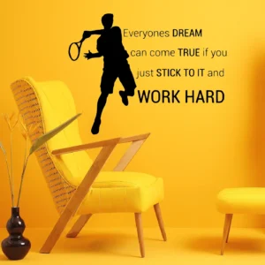 Tennis motivation wall stickers