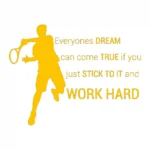 Tennis Motivation Wall Stickers Golden Yellow | Stickers on Wall