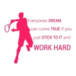 Tennis Motivation Wall Stickers Hot Pink | Stickers on Wall