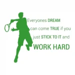 Tennis Motivation Wall Stickers Mid Green | Stickers on Wall