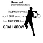 Tennis Motivation Wall Stickers Reversed | Stickers on Wall