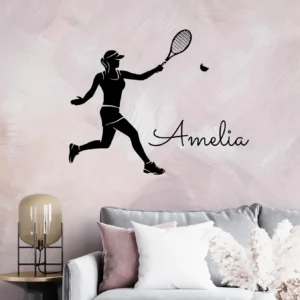 Tennis name wall stickers