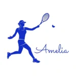 Tennis Name Wall Stickers Brilliant Blue | Stickers on Wall