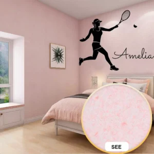 Tennis name wall stickers dark black