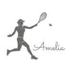 Tennis Name Wall Stickers Dark Grey | Stickers on Wall