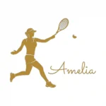 Tennis Name Wall Stickers Gold | Stickers on Wall