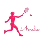 Tennis Name Wall Stickers Hot Pink | Stickers on Wall