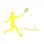Tennis Name Wall Stickers Lemon | Stickers on Wall