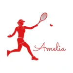 Tennis Name Wall Stickers Red | Stickers on Wall