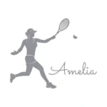 Tennis Name Wall Stickers Silver | Stickers on Wall