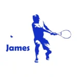 Tennis Personalised Wall Stickers Brilliant Blue | Stickers on Wall
