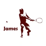Tennis Personalised Wall Stickers Burgundy | Stickers on Wall