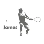 Tennis Personalised Wall Stickers Dark Grey | Stickers on Wall
