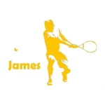 Tennis Personalised Wall Stickers Golden Yellow | Stickers on Wall