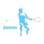 Tennis Personalised Wall Stickers Light Blue | Stickers on Wall