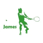 Tennis Personalised Wall Stickers Mid Green | Stickers on Wall