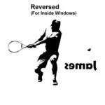 Tennis Personalised Wall Stickers Reversed | Stickers on Wall