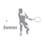 Tennis Personalised Wall Stickers Silver | Stickers on Wall