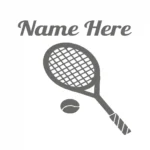Tennis Racket Wall Stickers Dark Grey | Stickers on Wall