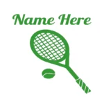 Tennis Racket Wall Stickers Mid Green | Stickers on Wall