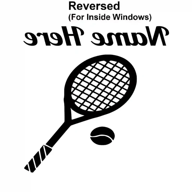 Tennis Racket Wall Stickers Reversed | Stickers on Wall