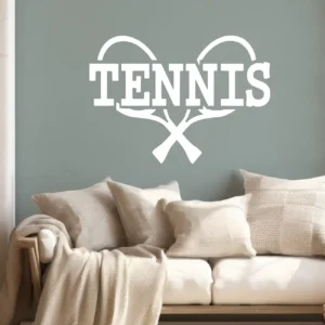 Tennis rackets wall sticker white