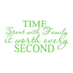 Time Spent with Family Wall Stickers Apple Green | Stickers on Wall