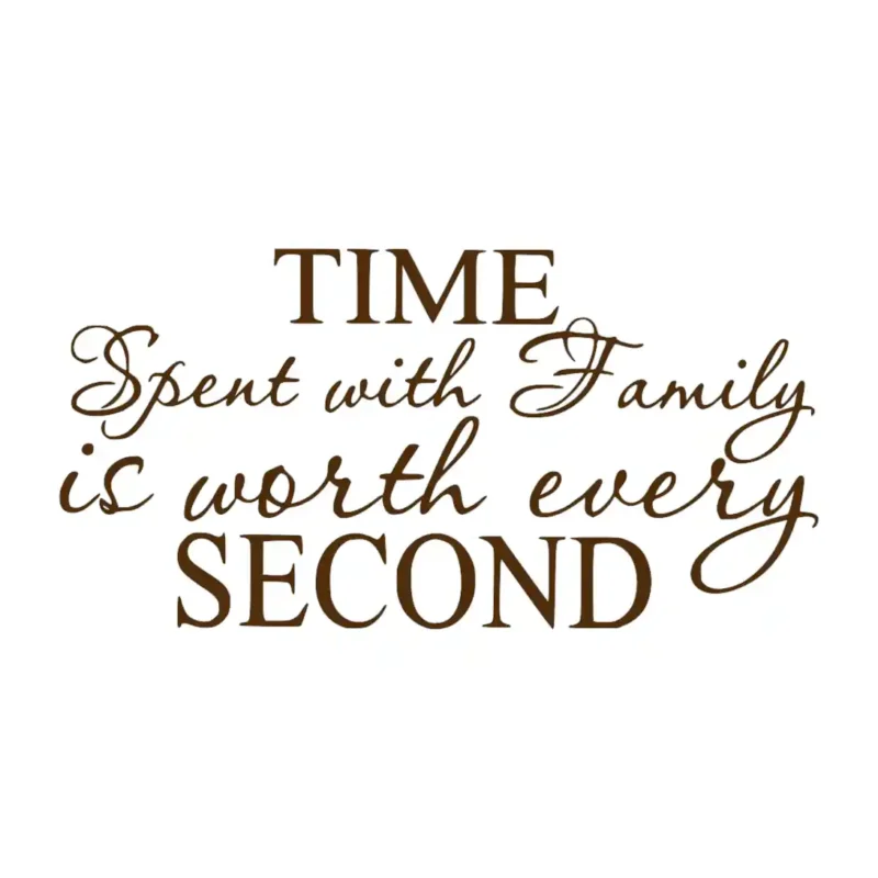 Time Spent with Family Wall Stickers Brown | Stickers on Wall