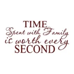 Time Spent with Family Wall Stickers Burgundy | Stickers on Wall