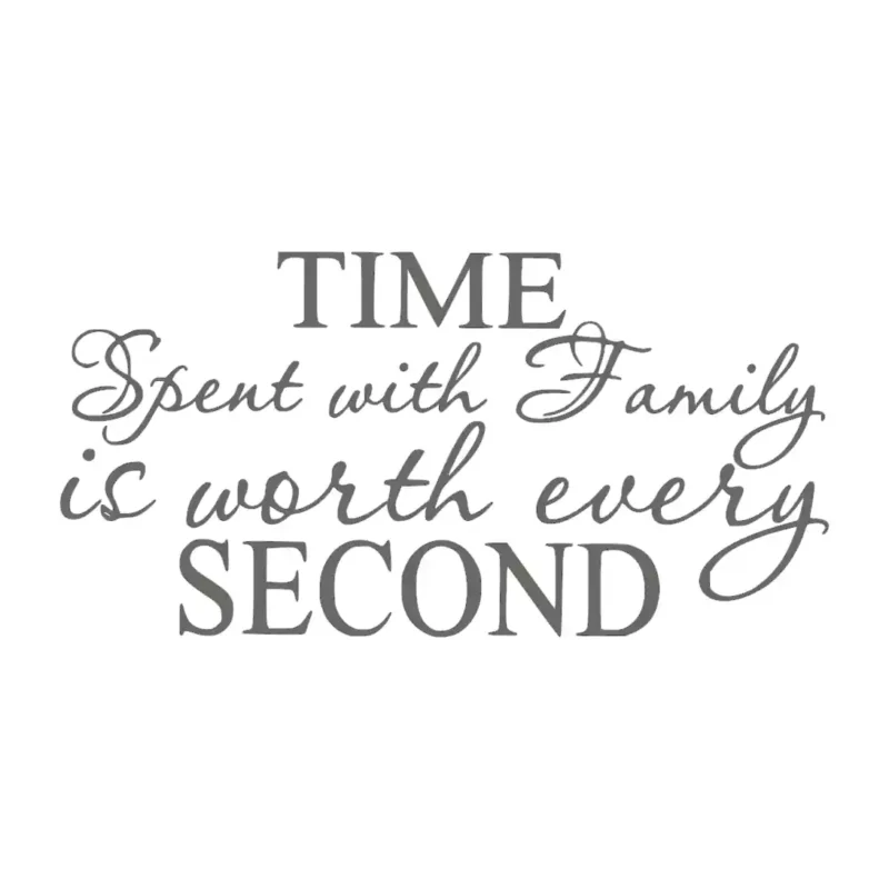 Time Spent with Family Wall Stickers Dark Grey | Stickers on Wall