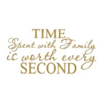 Time Spent with Family Wall Stickers Gold | Stickers on Wall