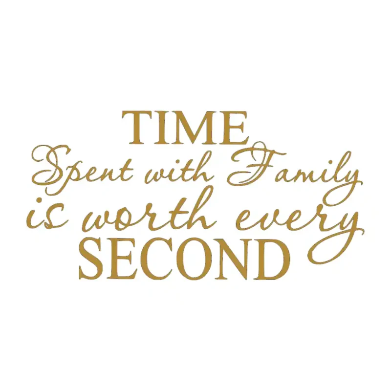 Time Spent with Family Wall Stickers Gold | Stickers on Wall