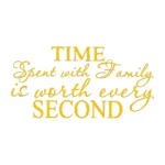 Time Spent with Family Wall Stickers Golden Yellow | Stickers on Wall