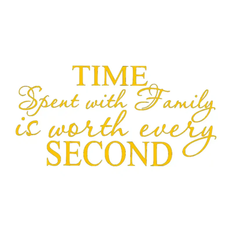 Time Spent with Family Wall Stickers Golden Yellow | Stickers on Wall