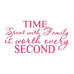 Time Spent with Family Wall Stickers Hot Pink | Stickers on Wall