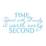Time Spent with Family Wall Stickers Light Blue | Stickers on Wall