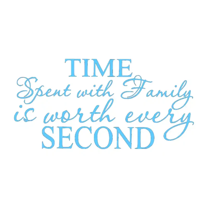 Time Spent with Family Wall Stickers Light Blue | Stickers on Wall