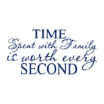 Time Spent with Family Wall Stickers Medium Blue | Stickers on Wall