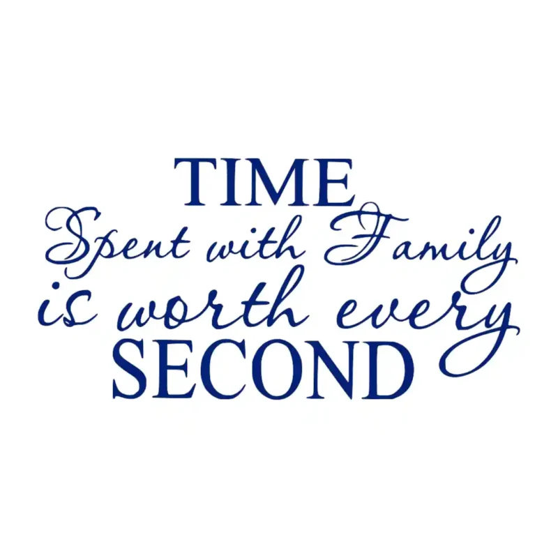 Time Spent with Family Wall Stickers Medium Blue | Stickers on Wall