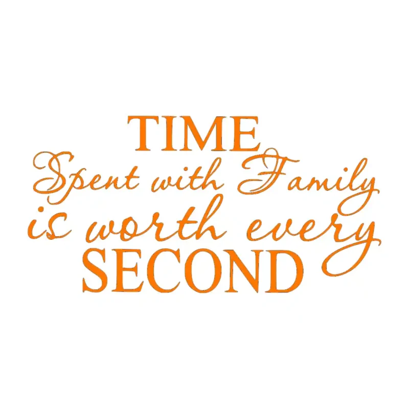 Time Spent with Family Wall Stickers Orange | Stickers on Wall
