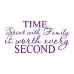 Time Spent with Family Wall Stickers Perfect Purple | Stickers on Wall