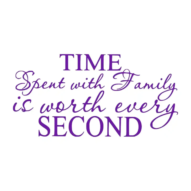 Time Spent with Family Wall Stickers Perfect Purple | Stickers on Wall