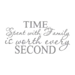 Time Spent with Family Wall Stickers Silver | Stickers on Wall