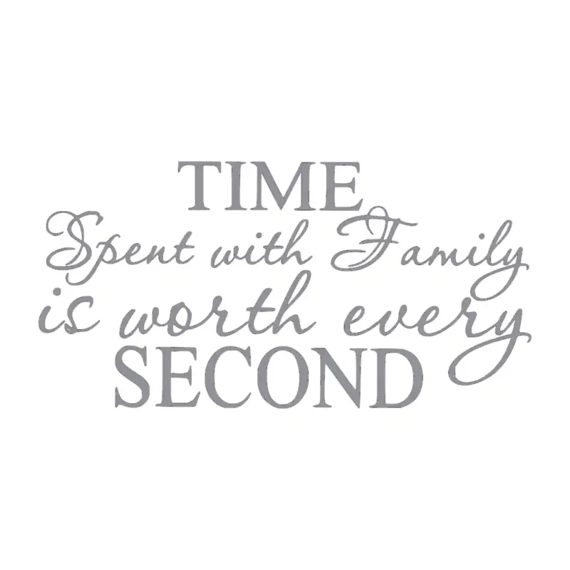Time Spent with Family Wall Stickers Silver | Stickers on Wall