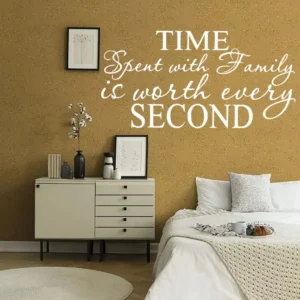 Time spent with family wall stickers white