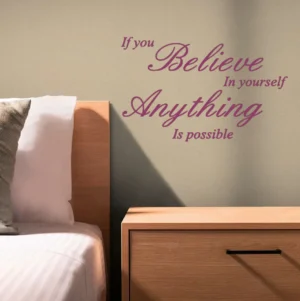 You believe wall stickers dark purple