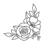Bloom Corner Wall Stickers Dark Grey | Stickers on Wall