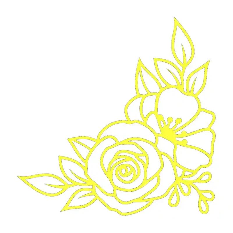 Bloom Corner Wall Stickers Lemon | Stickers on Wall