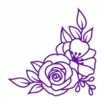 Bloom Corner Wall Stickers Perfect Purple | Stickers on Wall