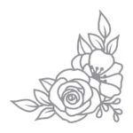 Bloom Corner Wall Stickers Silver | Stickers on Wall